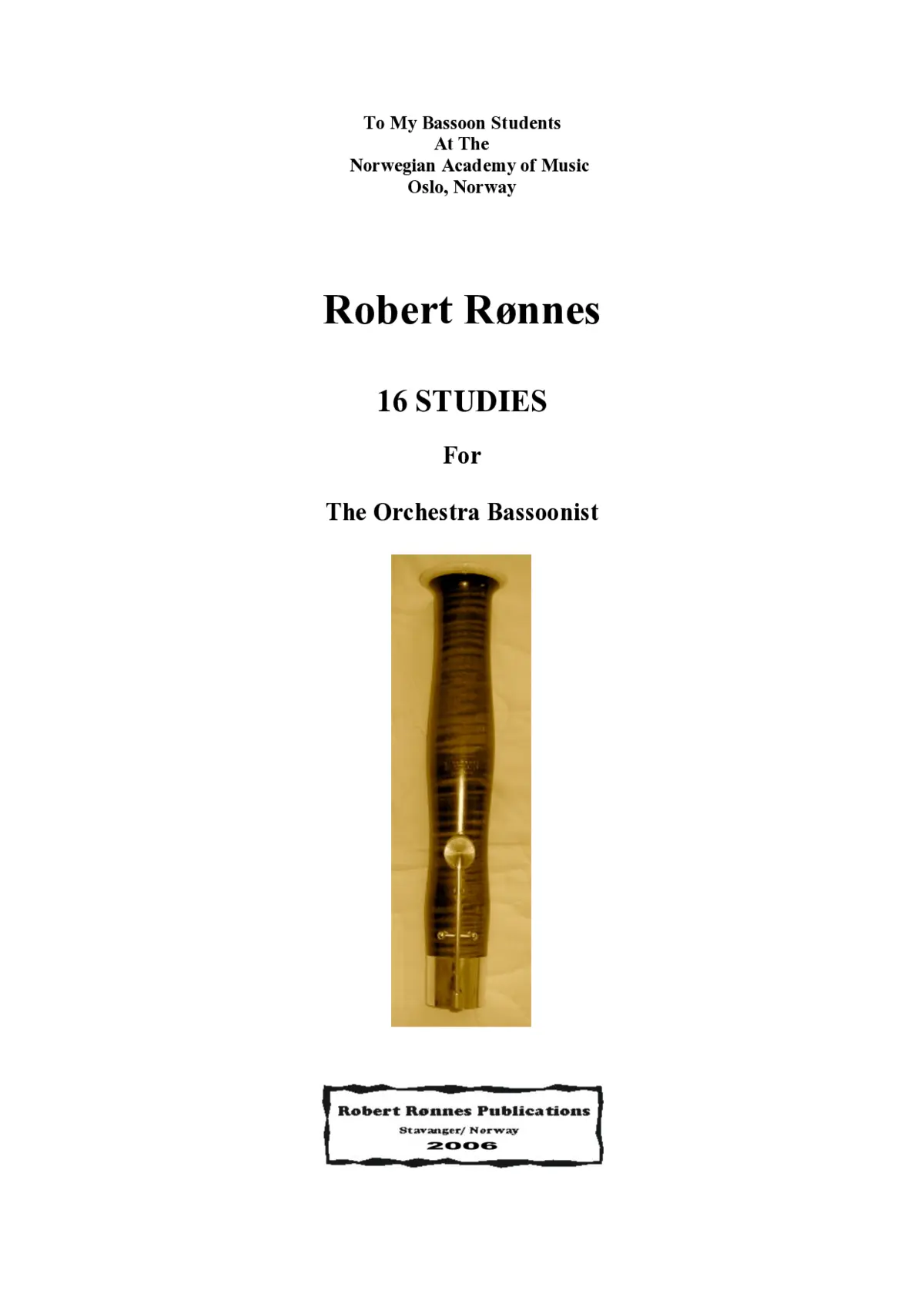 16 Studies for Bassoon - Page 1