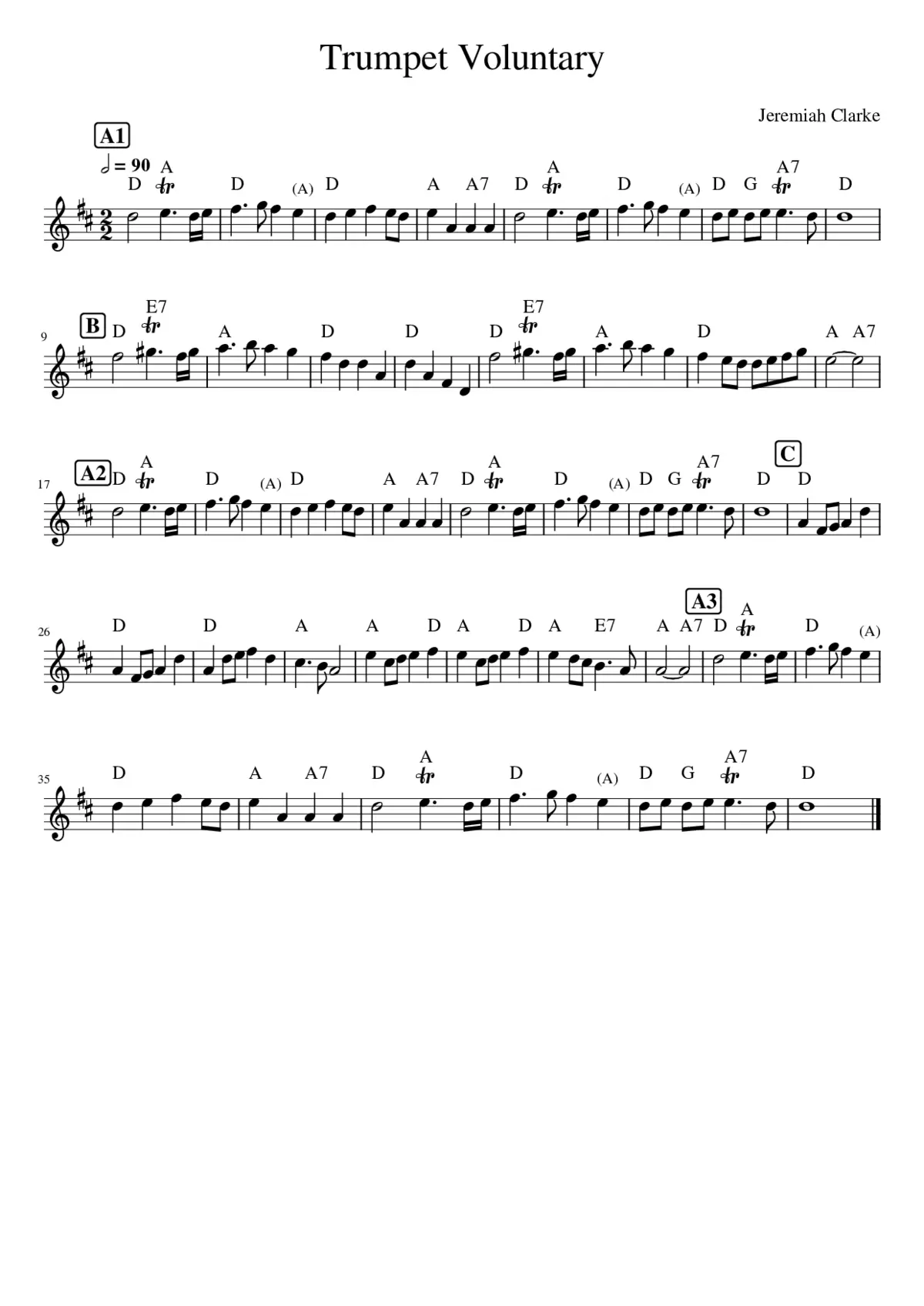 trumpet voluntary - Page 1