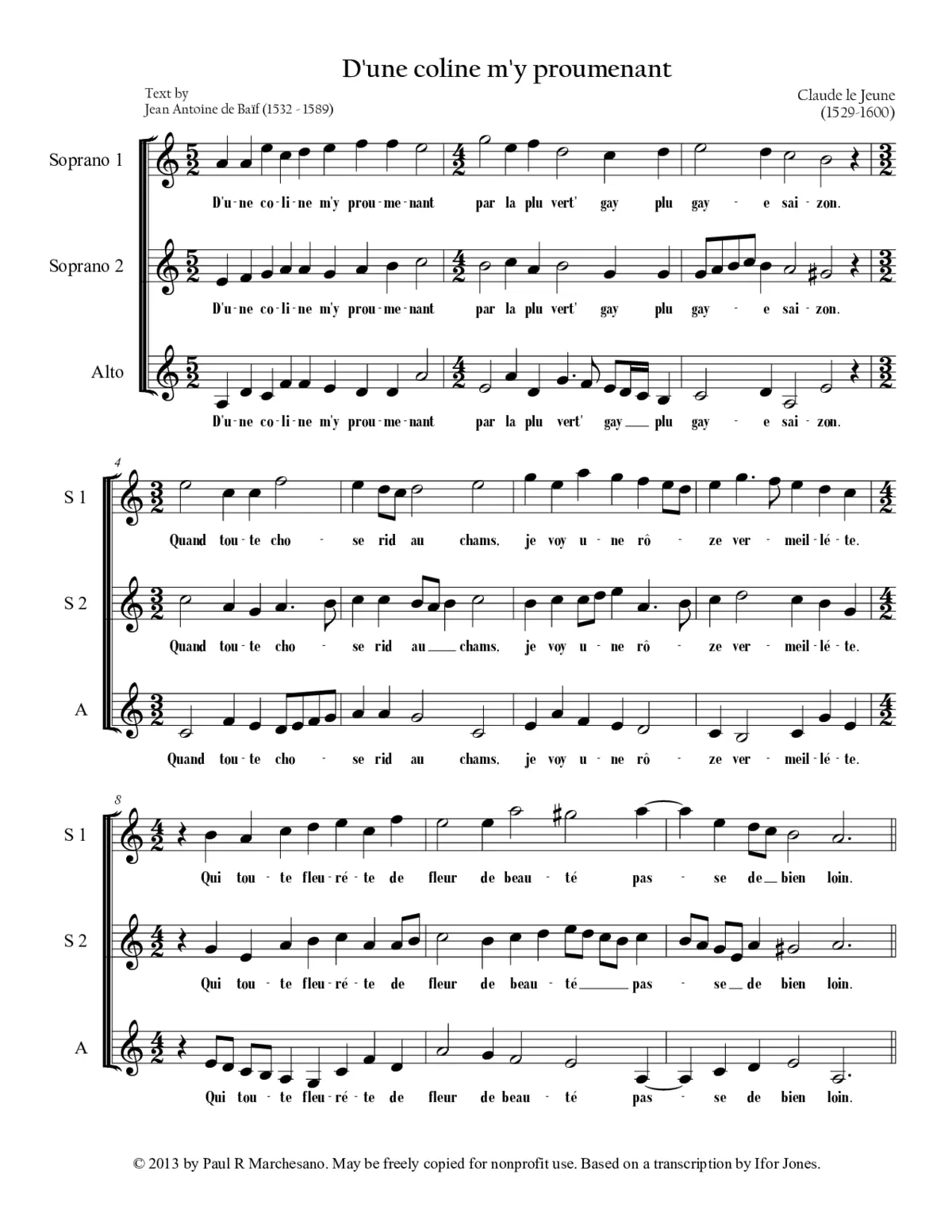D'une coline m'y proumenant - Page 1