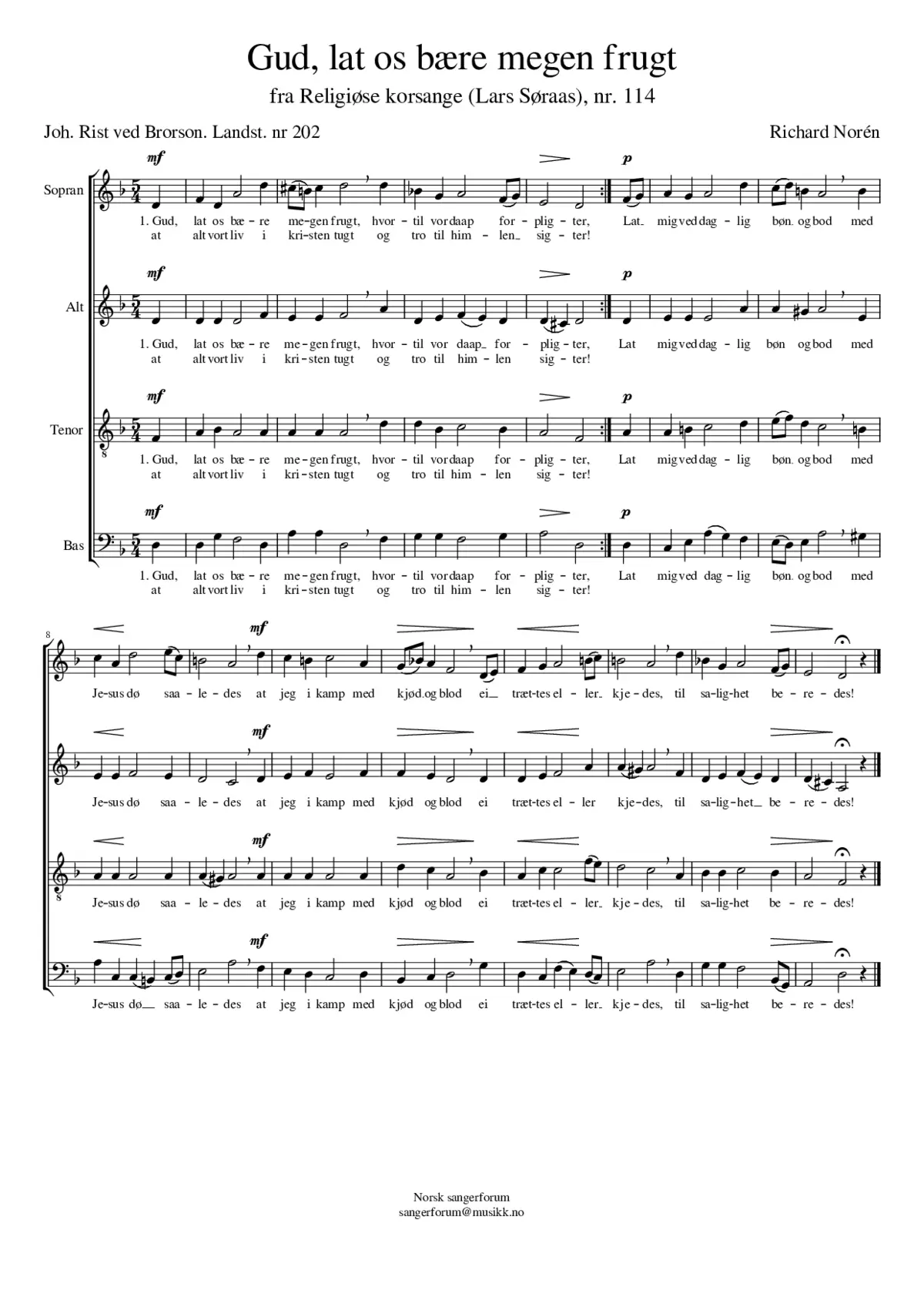 Gud lat os bære megen frugt - Page 1