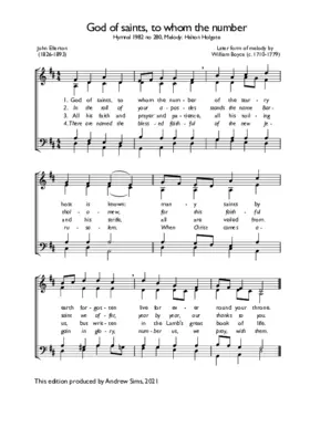 God of saints, to whom the number