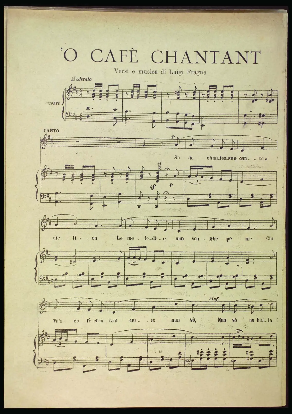 'O cafè chantant - Page 1