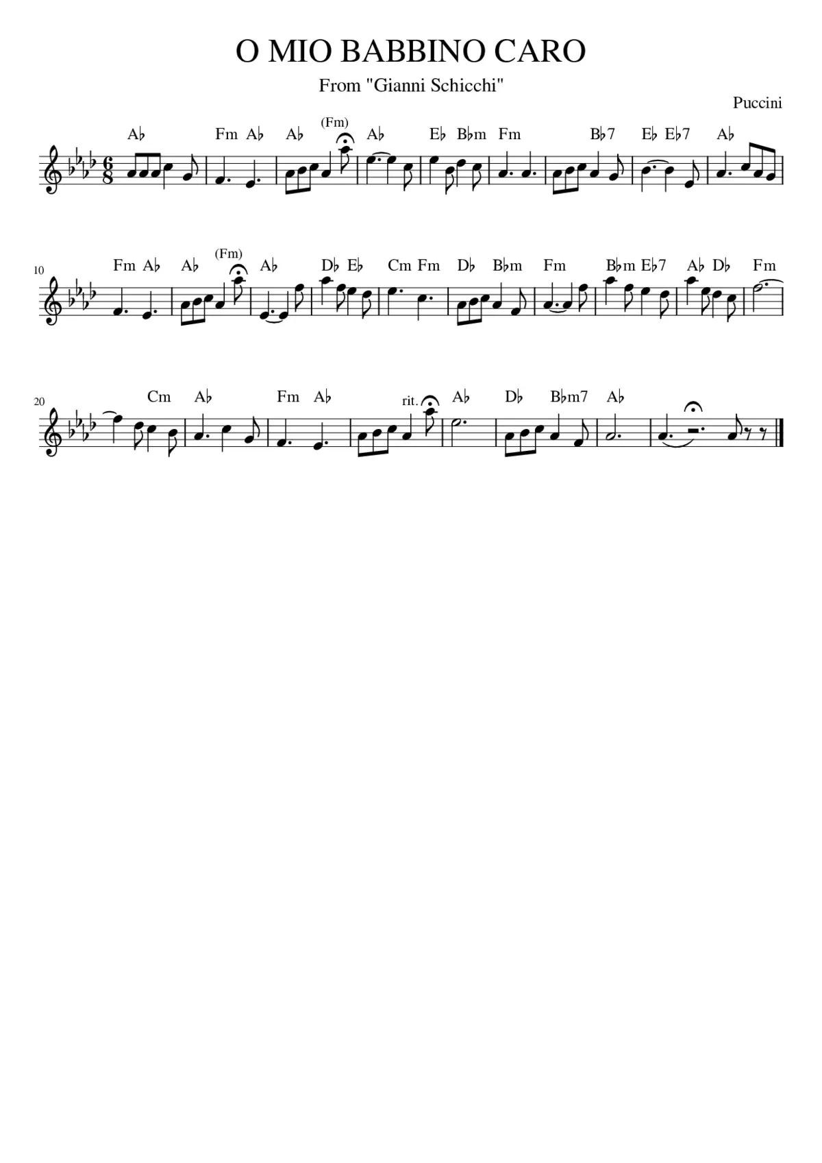 o mio babbino caro - Page 1