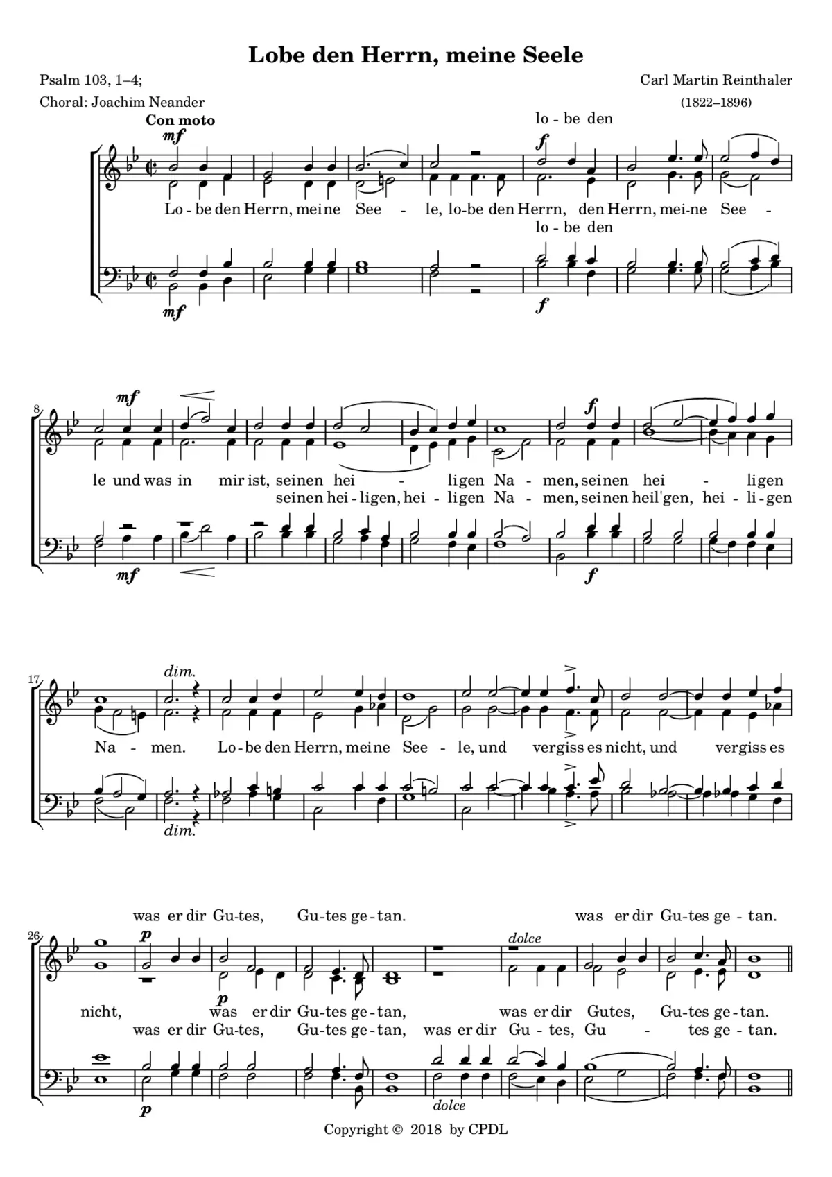 Lobe den Herrn, meine Seele - Page 1