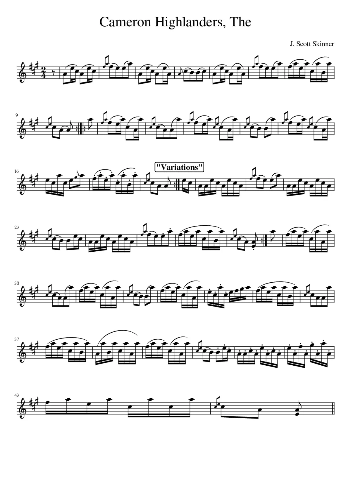 The Cameron Highlanders - Page 1