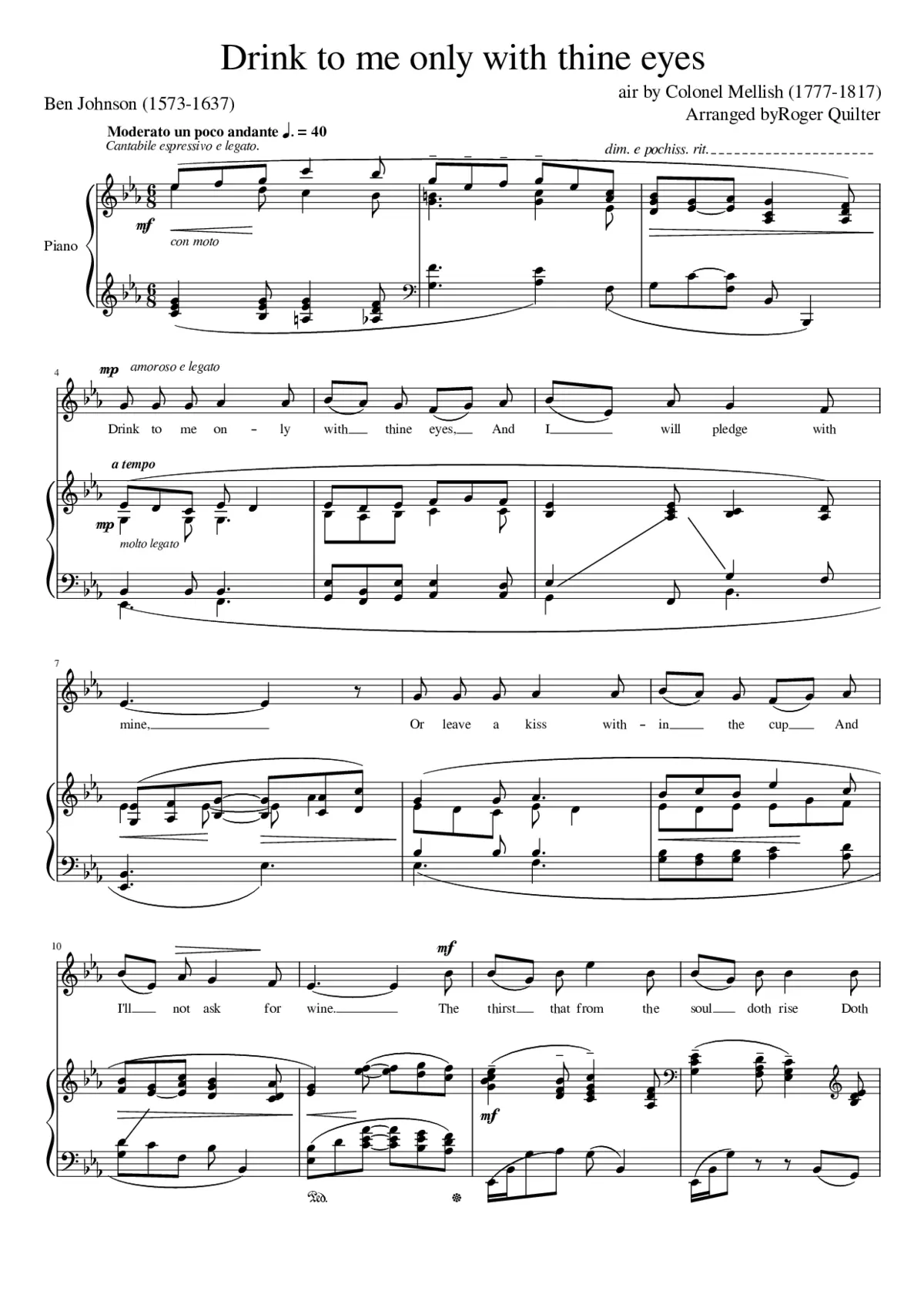 Drink to Me Only With Thine Eyes - Page 1