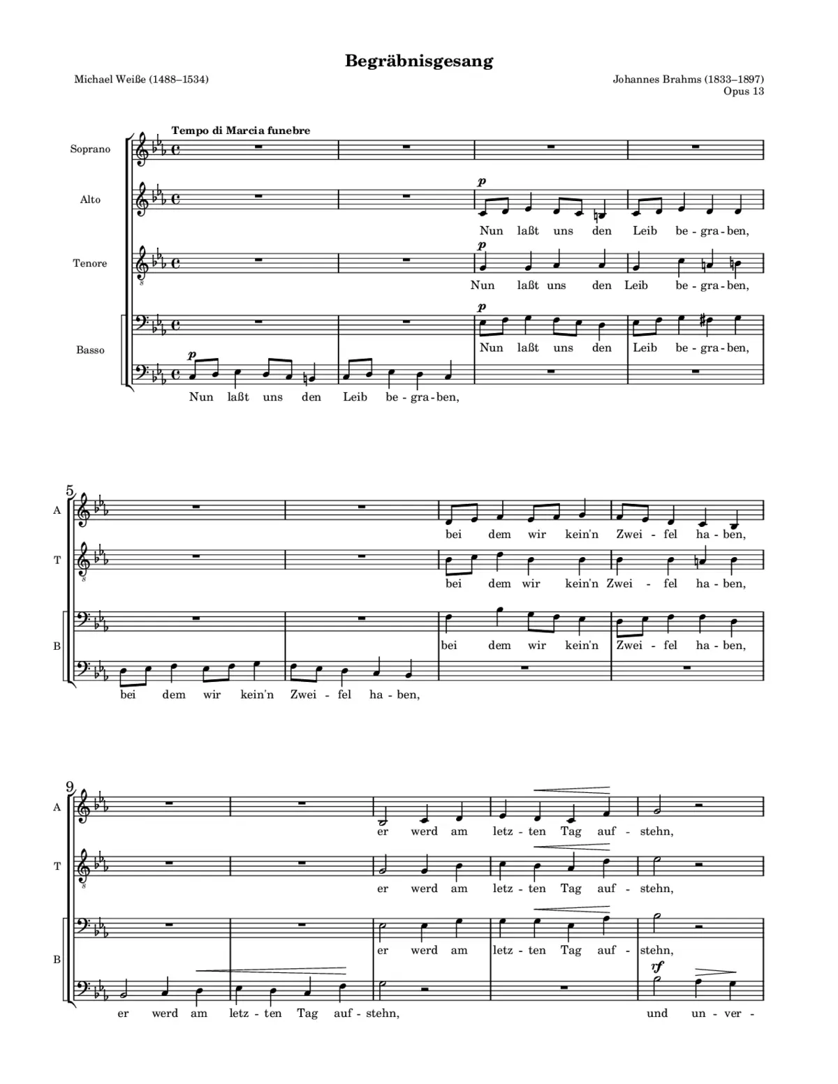 Begräbnisgesang - Page 1