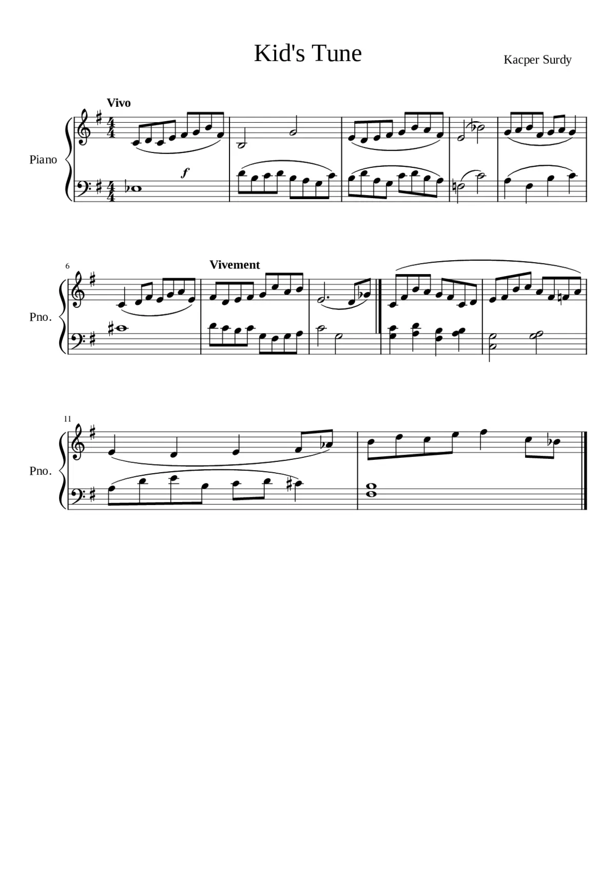 Kid's Tune - Page 1