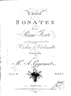 3 Sonatas for Piano, Violin and Violoncello