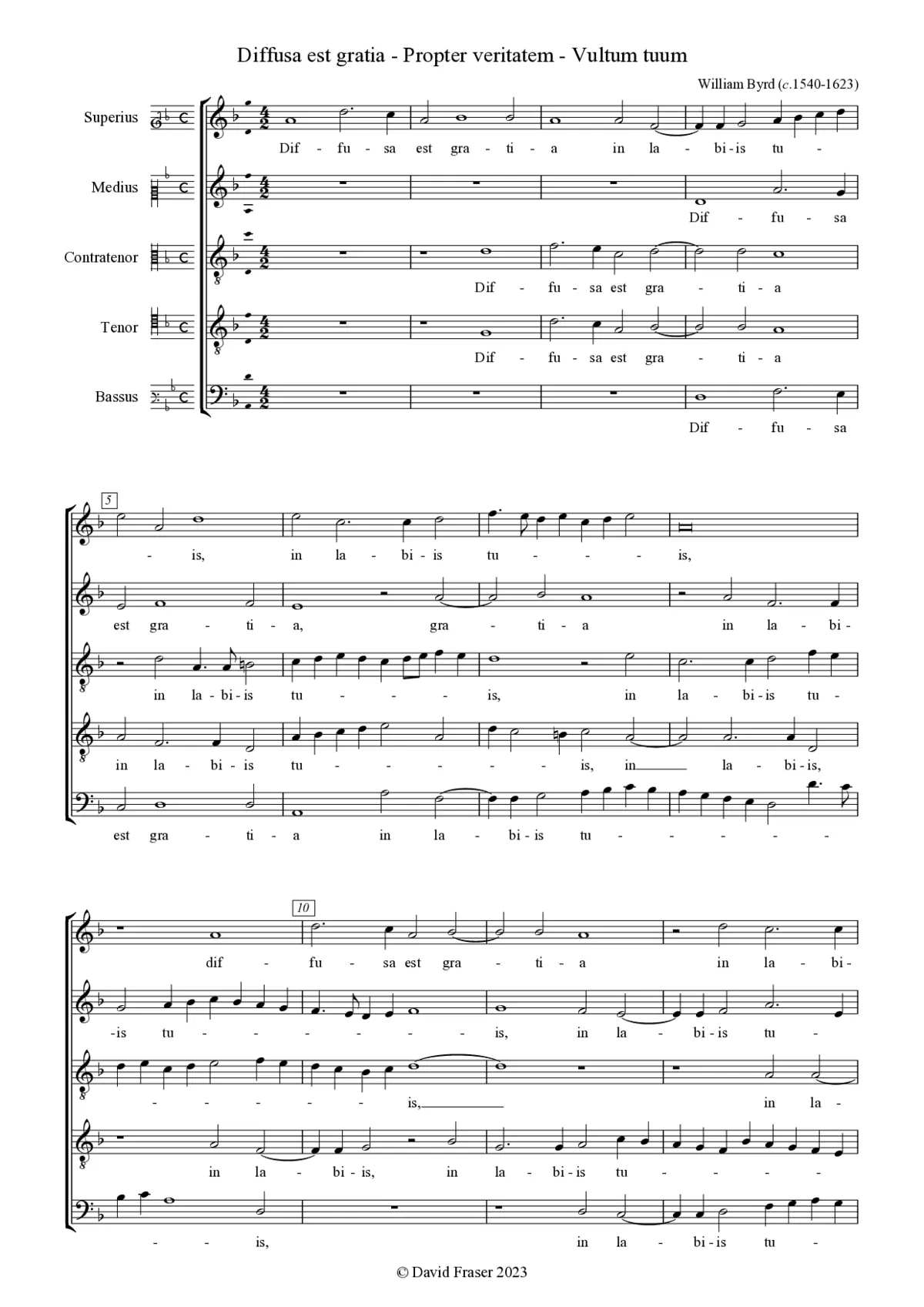 Diffusa est gratia - Propter veritatem - Vultum tuum - Page 1