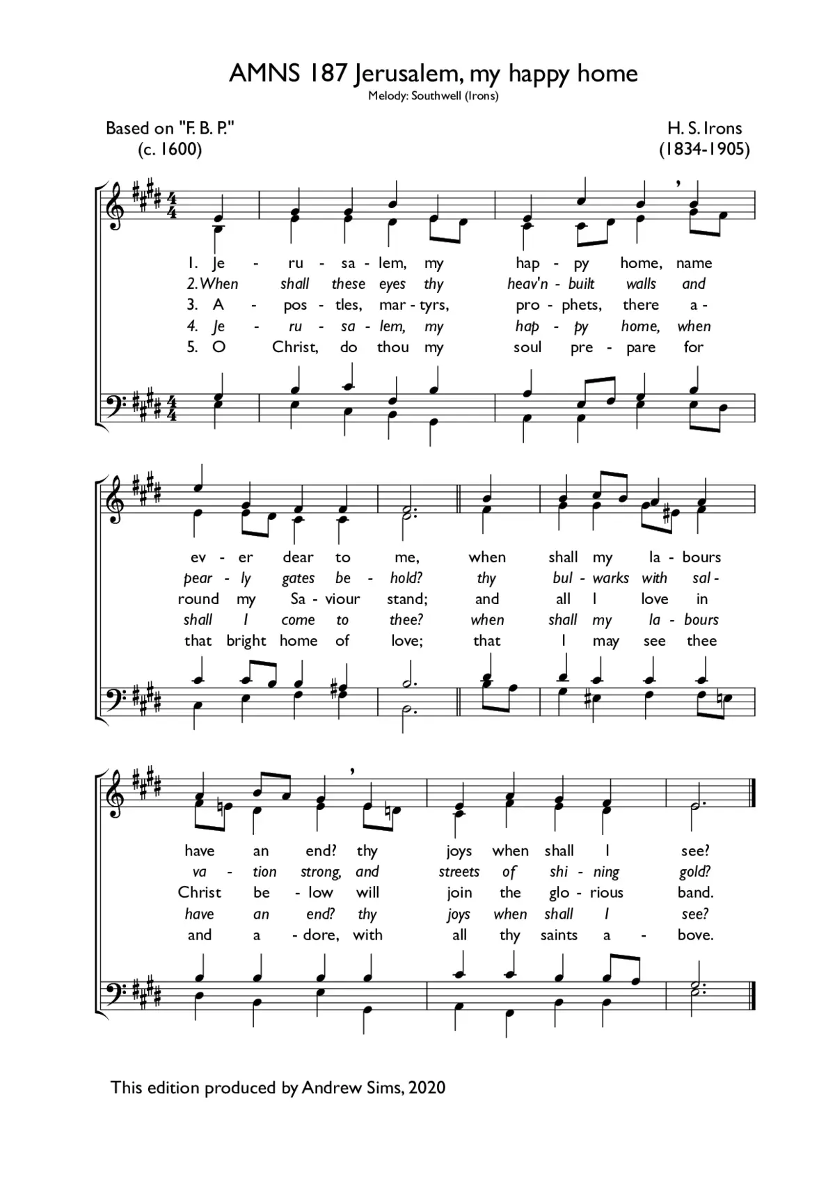 Jerusalem, my happy home - Page 1