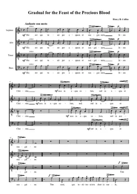 Precious Blood Gradual &amp; Alleluia