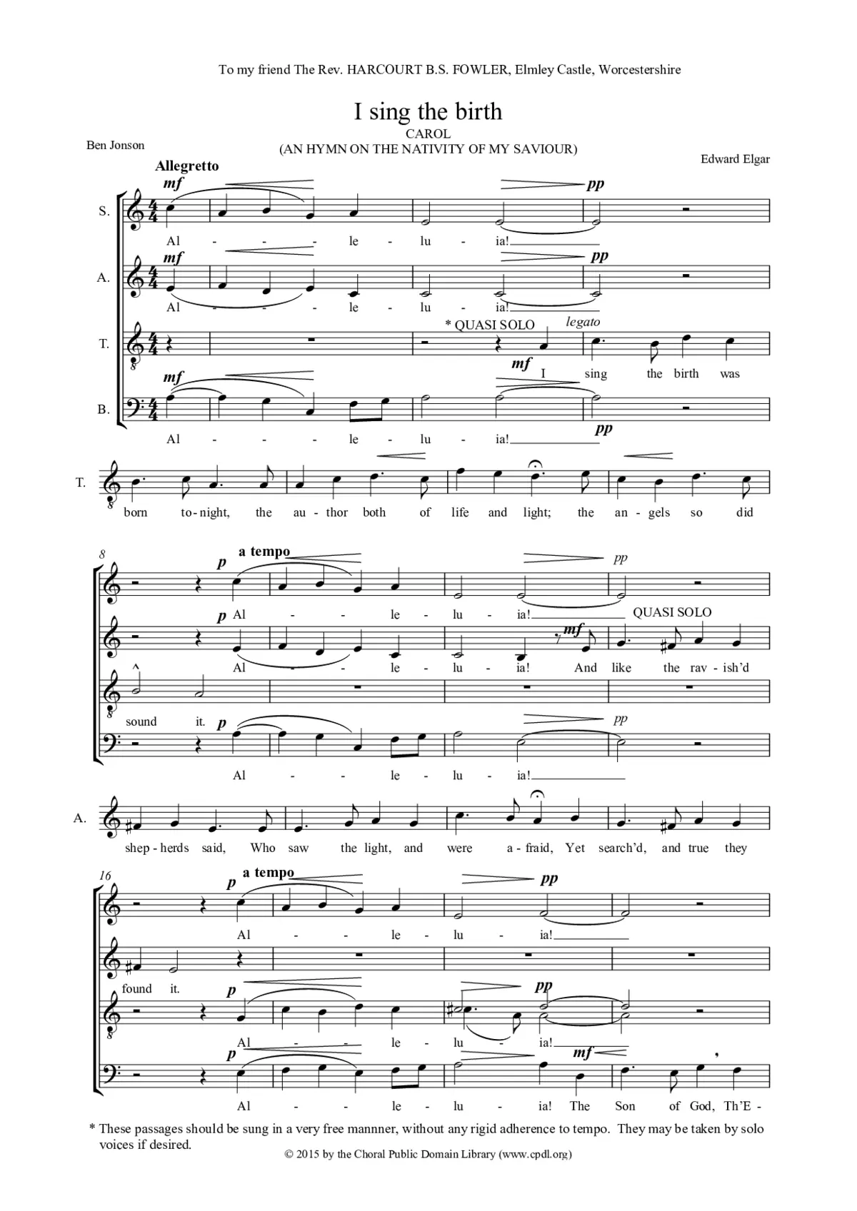 I sing the birth - Page 1