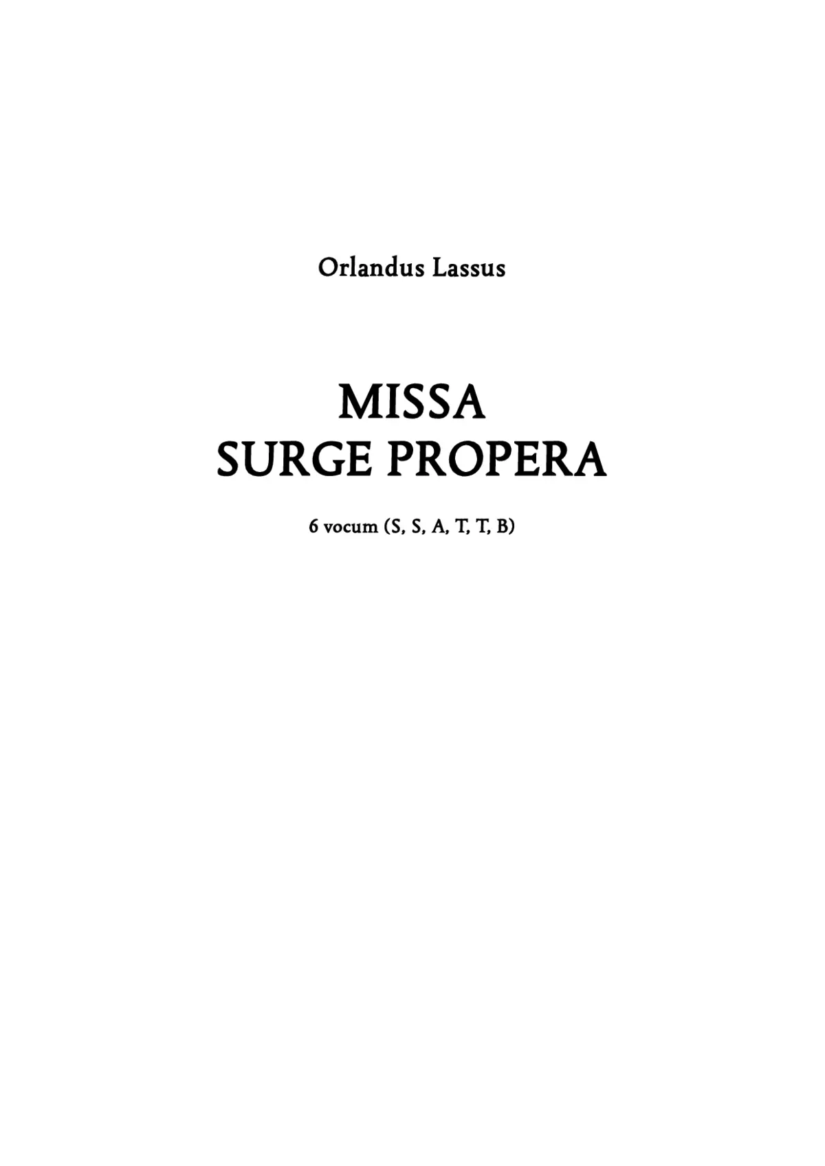 Missa Surge propera - Page 1