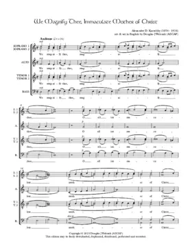 We magnify thee, immaculate mother of Christ