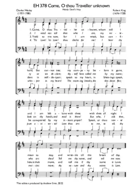 Come, O thou Traveller unknown