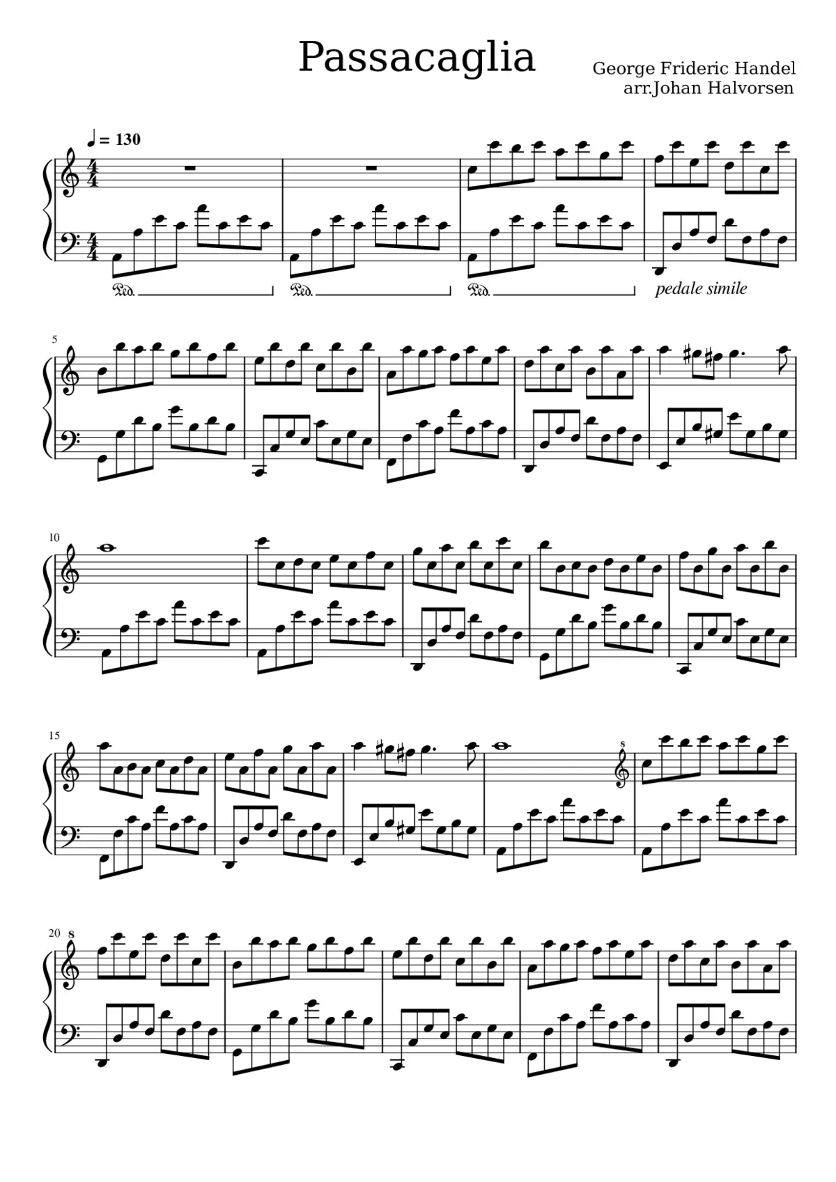 Suite No. 7 g minor HWV 432 - Page 1