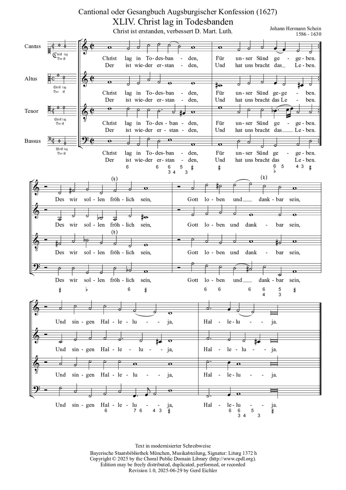 Christ lag in Todesbanden, à 4 - Page 1