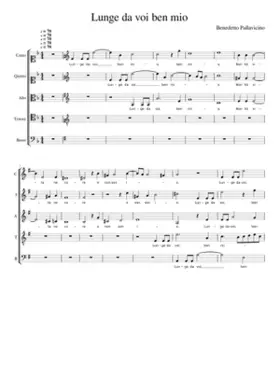 Lunge da voi ben mio