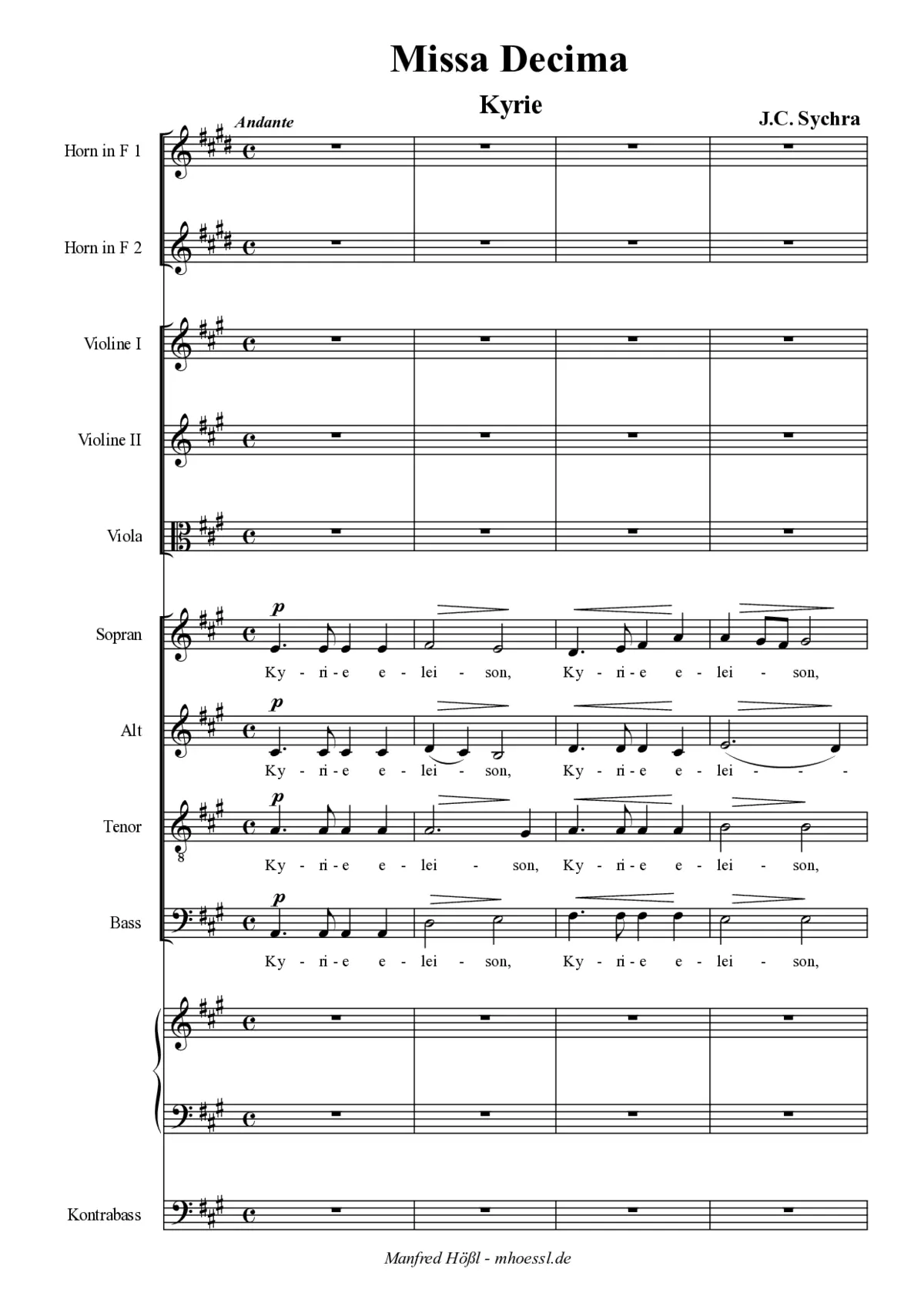 Missa Nr. 10 in A - Page 1