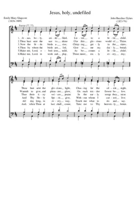 Jesus, holy, undefiled