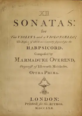 12 Trio Sonatas, Op.1