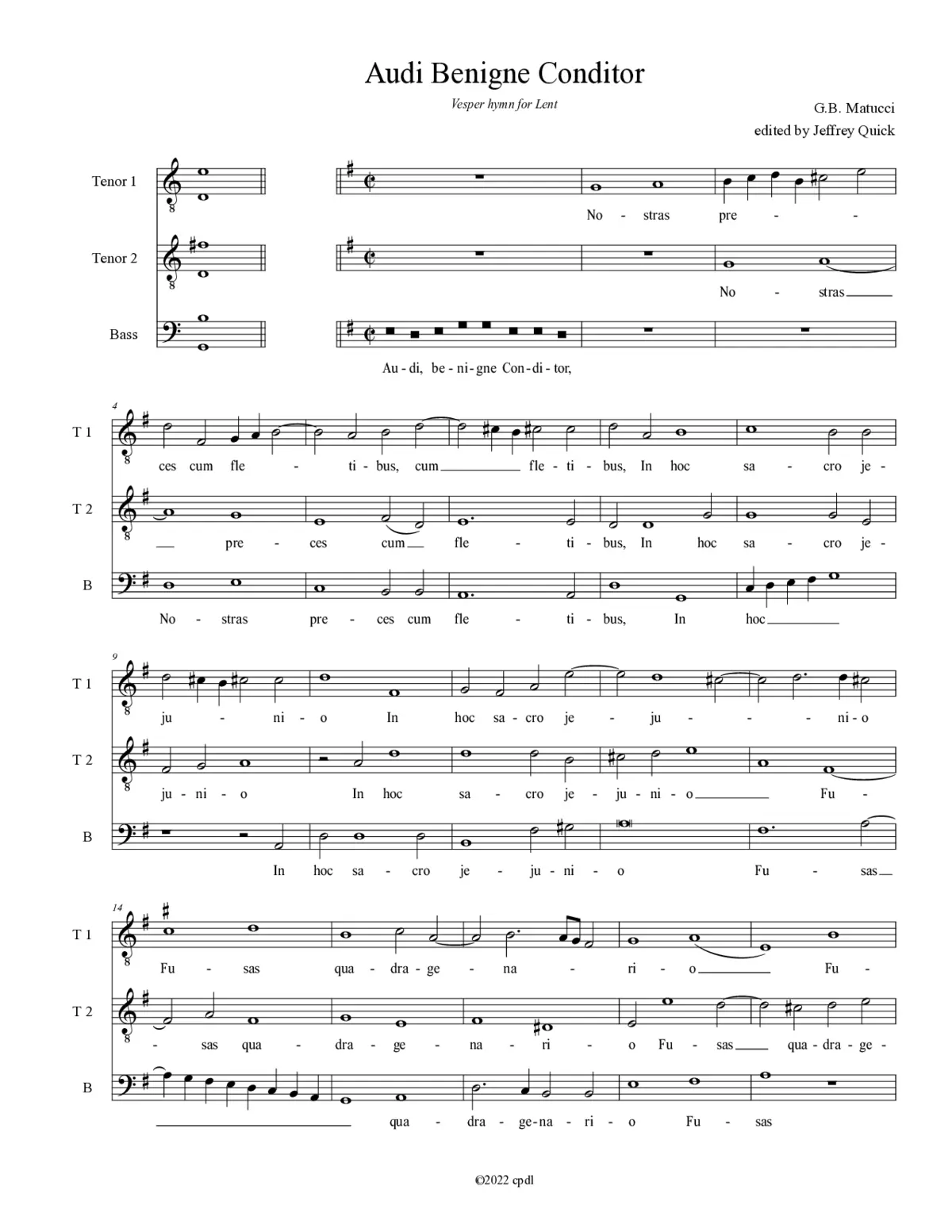 Audi benigne conditor - Page 1