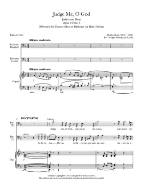 Judge me, O God (Judica me Deus) Op. 91, No. 3