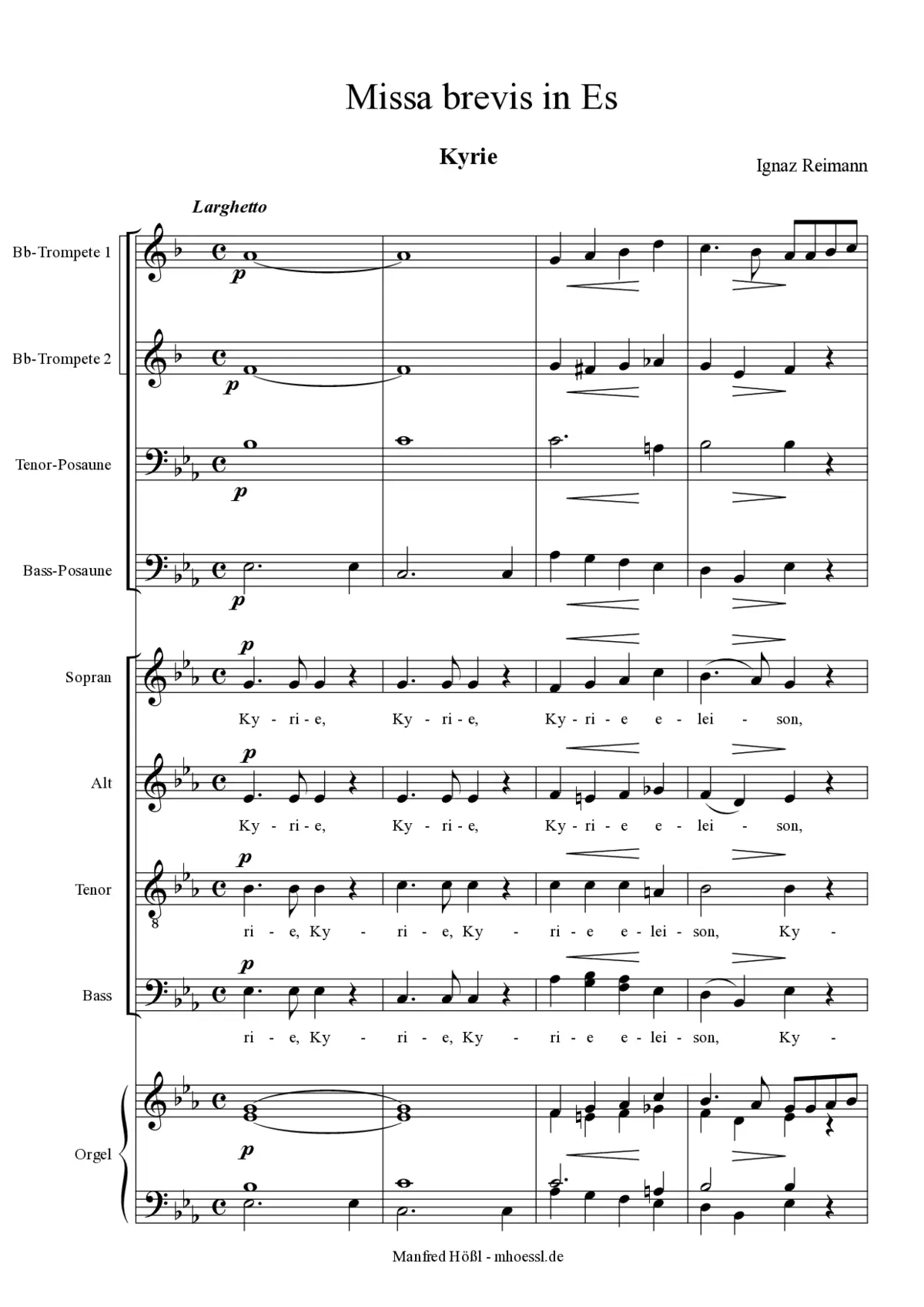 Missa brevis in Es - Page 1