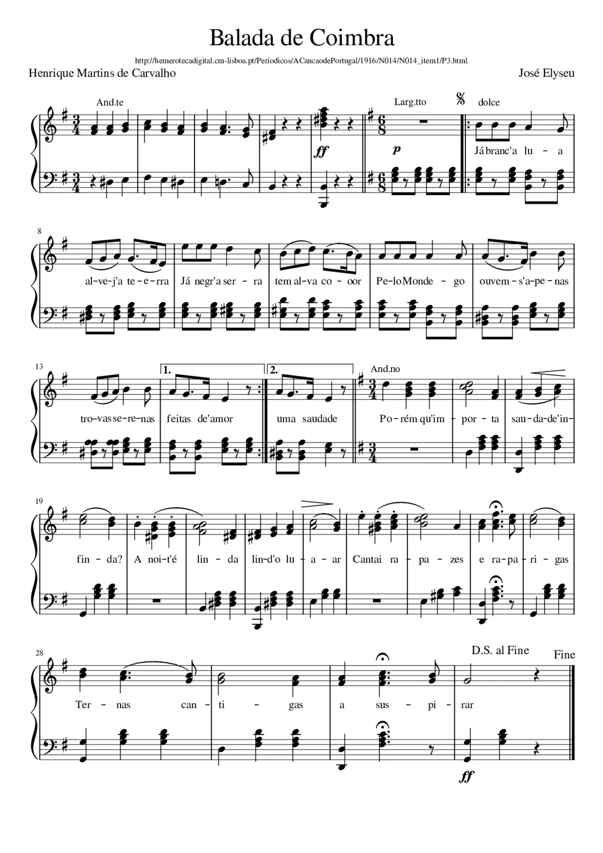 Balada de Coimbra - Page 1