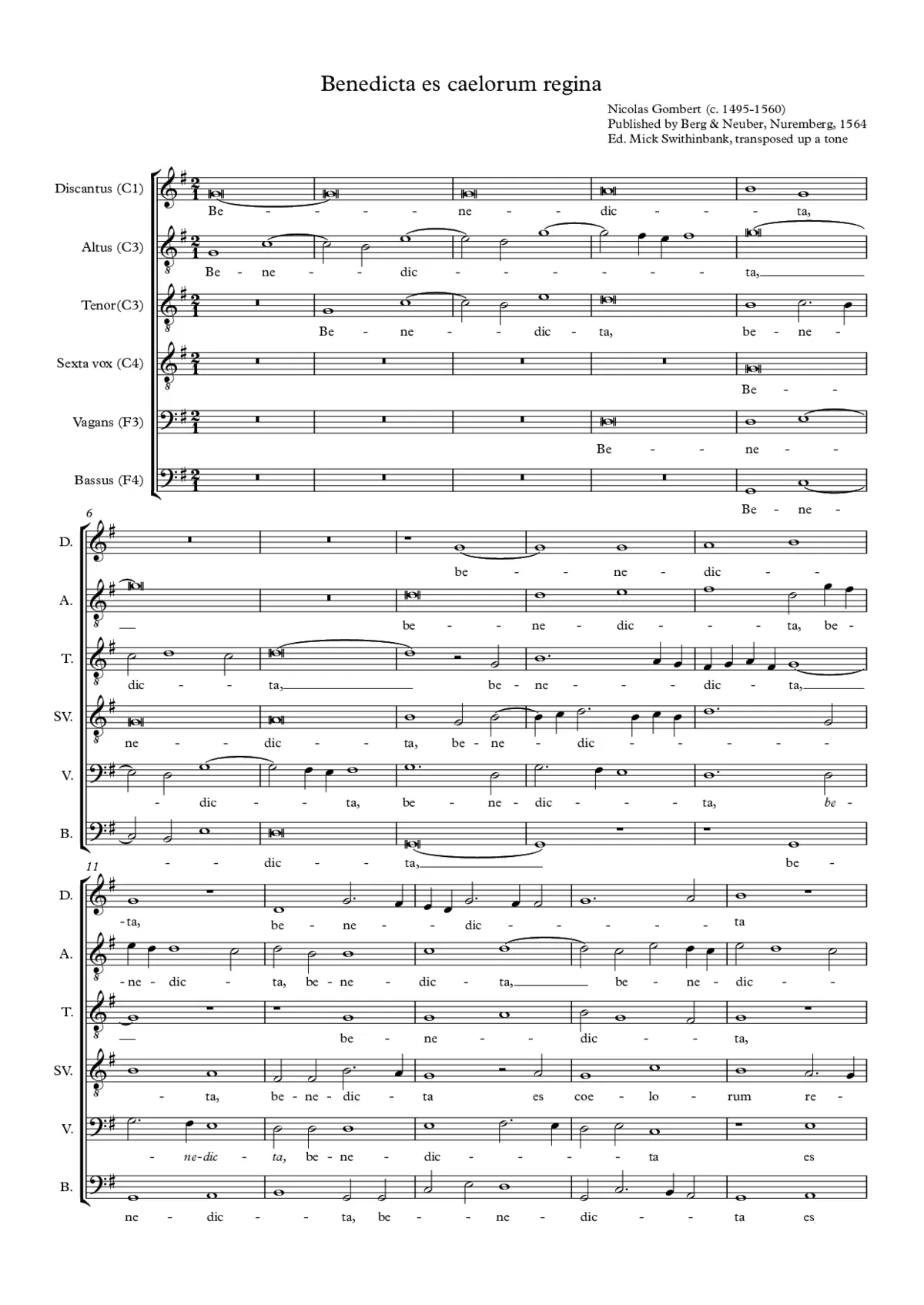 Benedicta es caelorum regina - Page 1