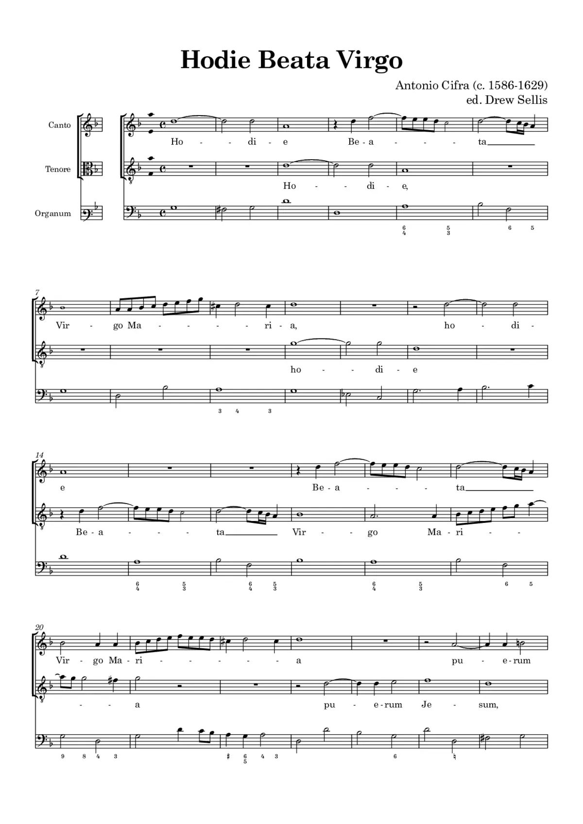 Hodie Beata Virgo - Page 1