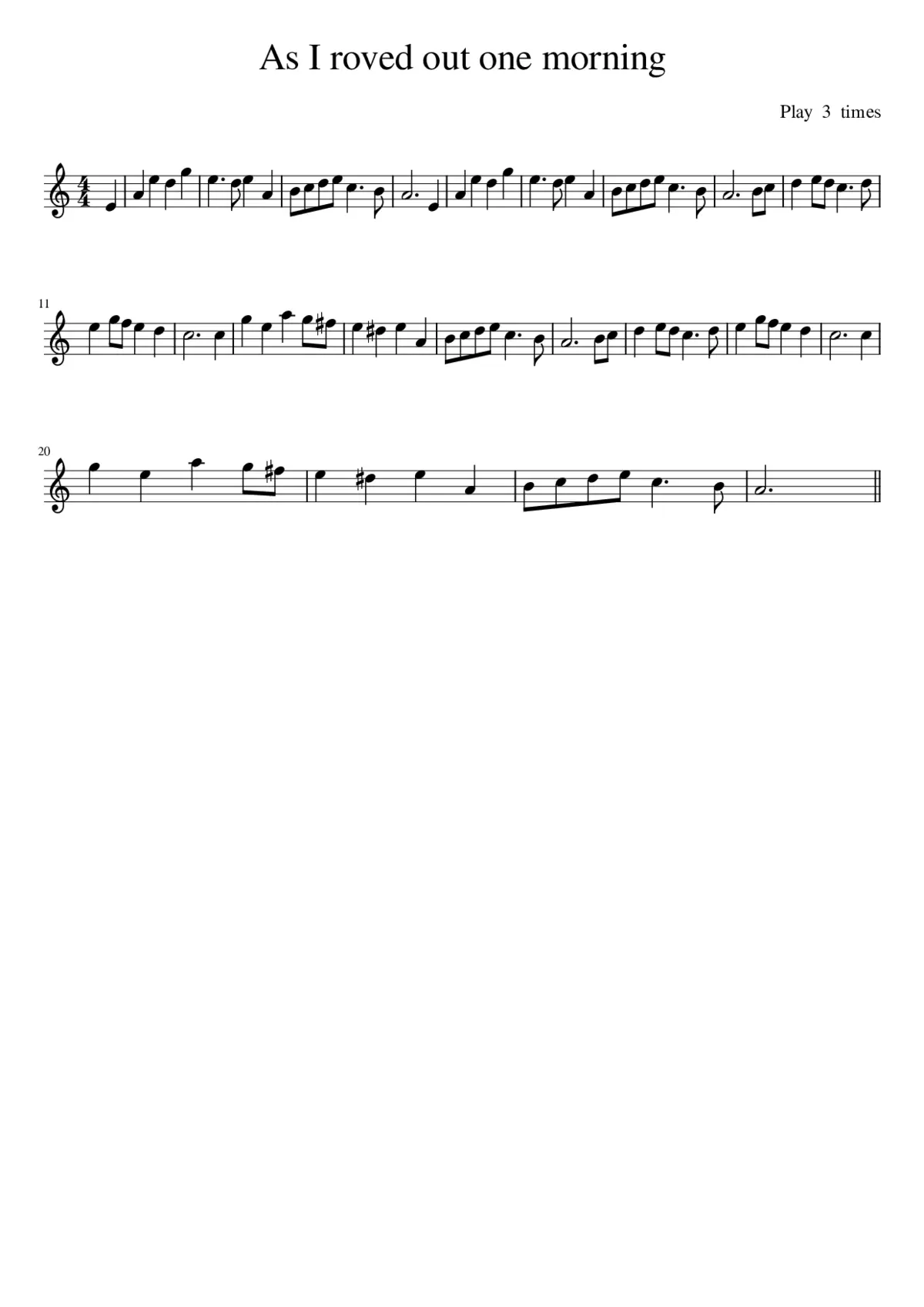 as i roved out - Page 1