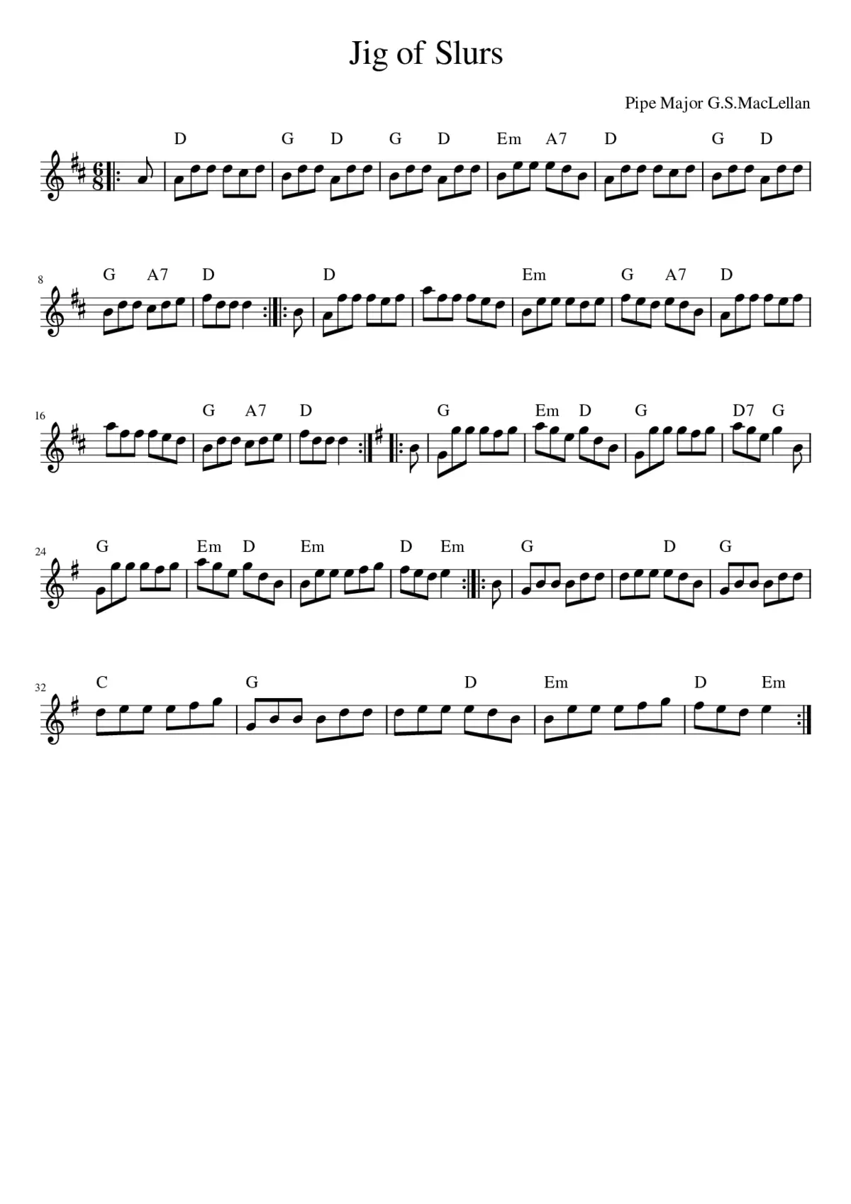 The Jig Of Slurs - Page 1