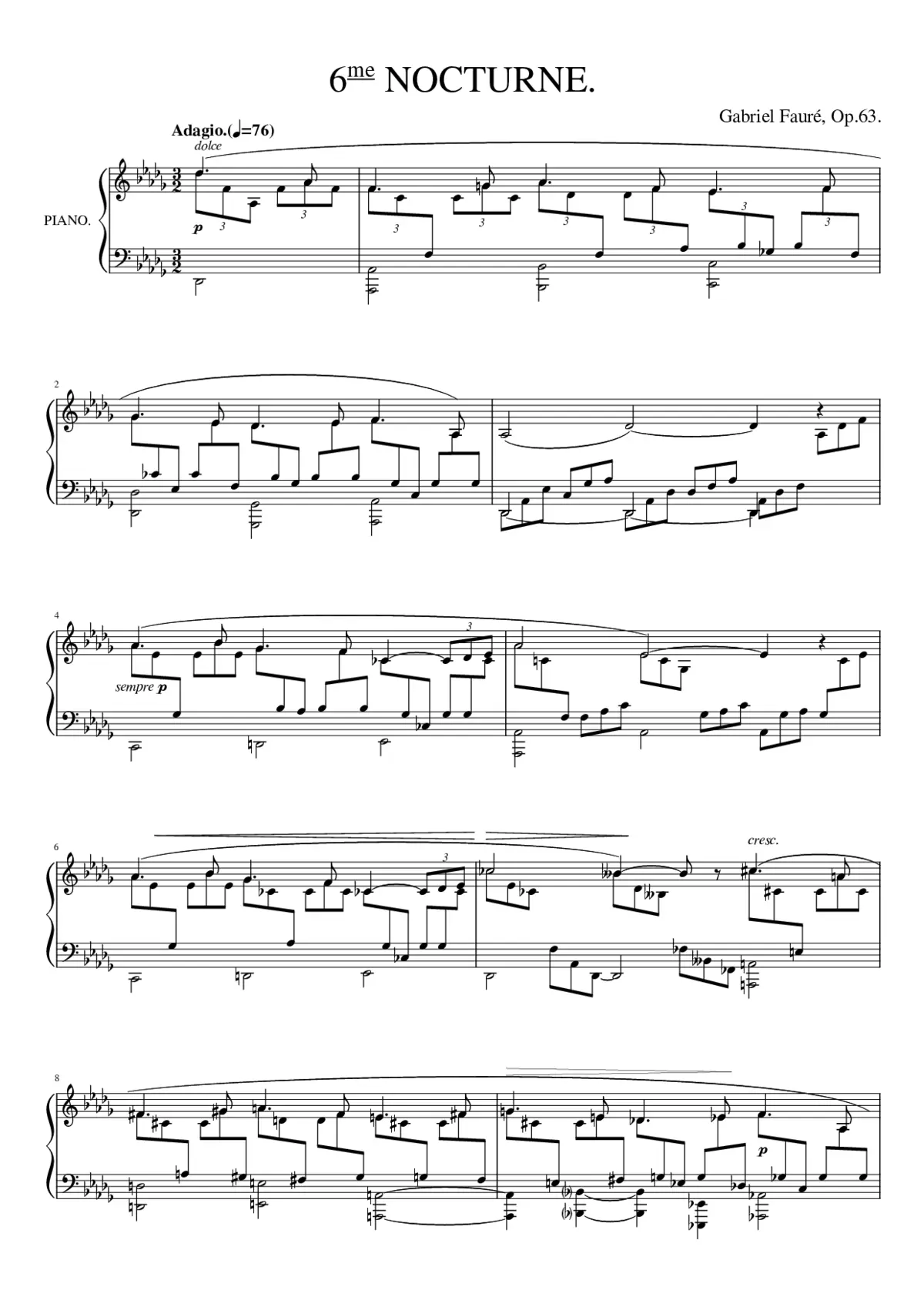 Nocturne No.6 Op.63 - Page 1