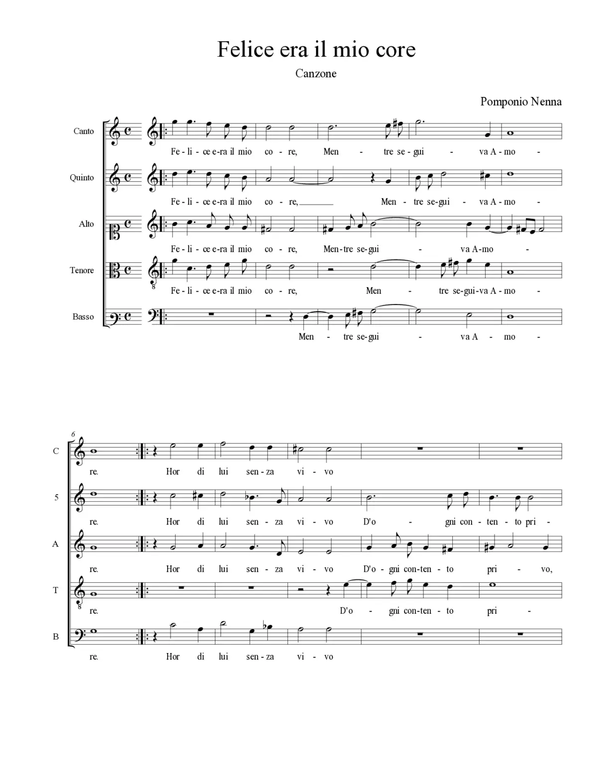 Felice era il mio core - Page 1