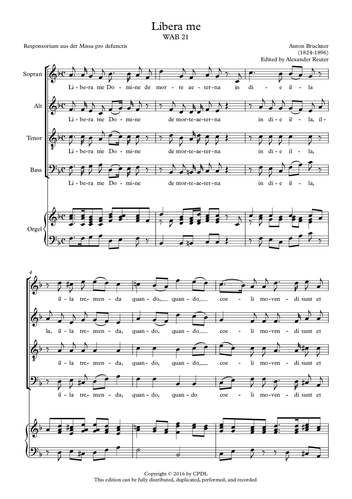 Libera me I WAB 21 - Page 1