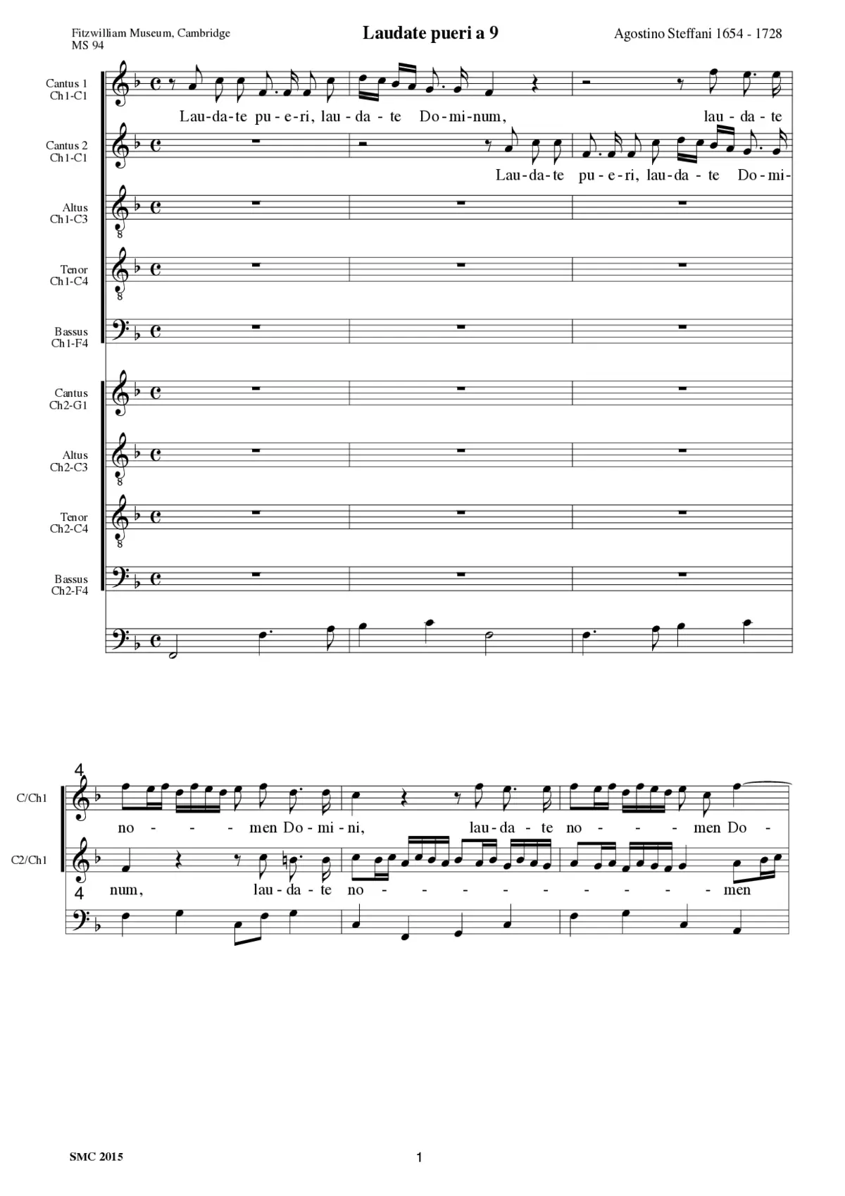 Laudate pueri a 9 - Page 1