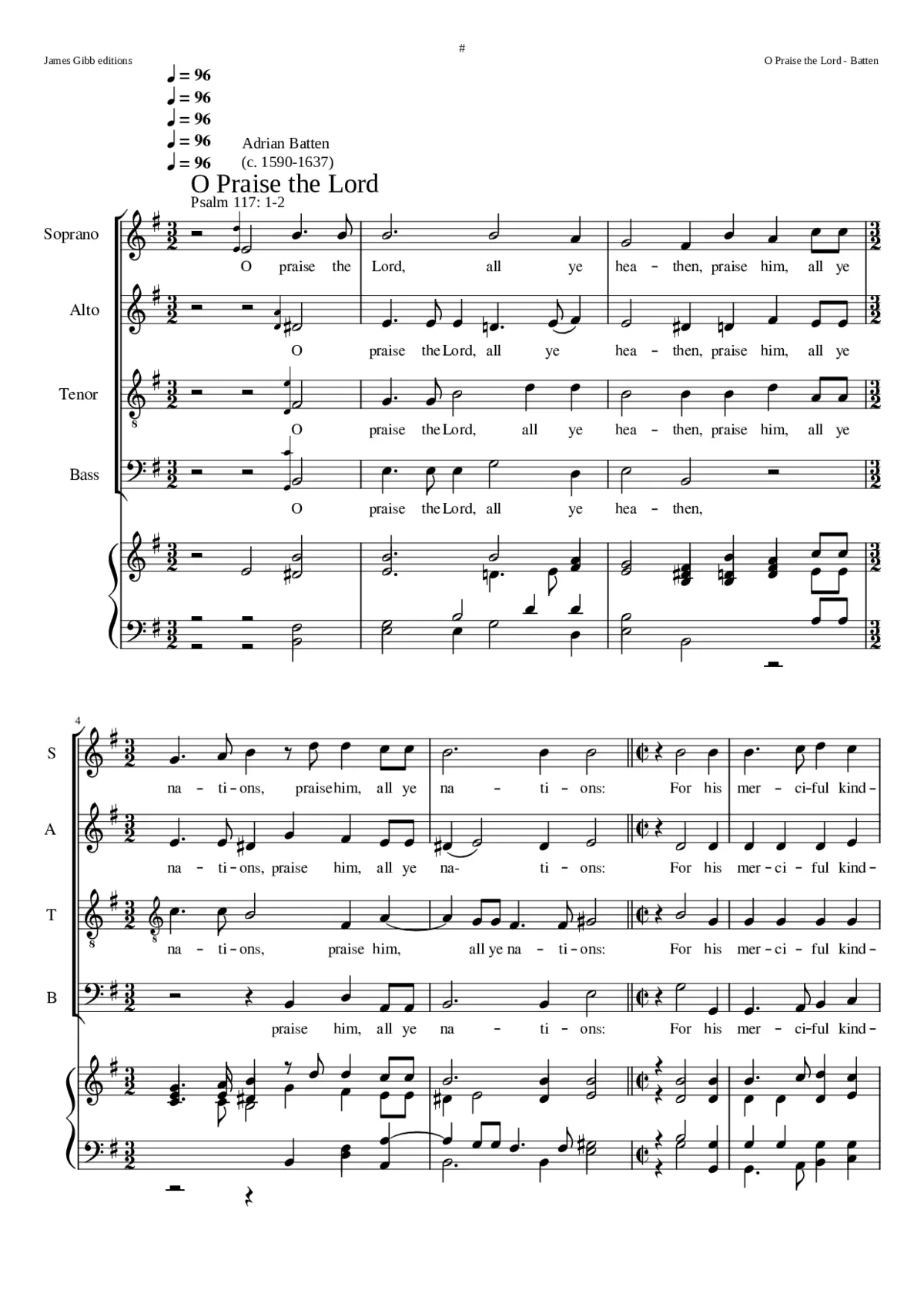 O praise the Lord - Page 1