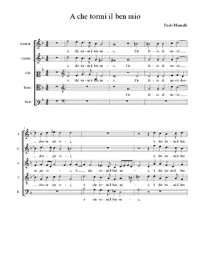 A che tormi il ben mio