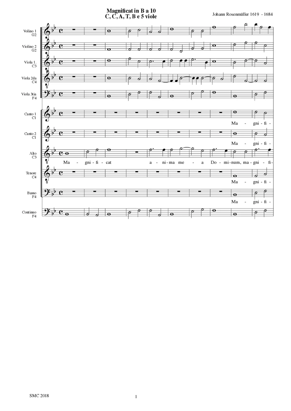 Magnificat in B - Page 1