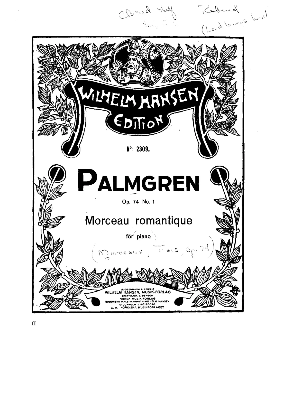3 Morceaux, Op.74 - Page 1