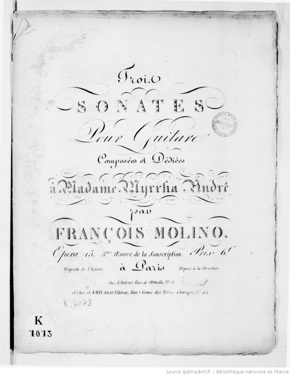 3 Sonates pour Guitare - Page 1