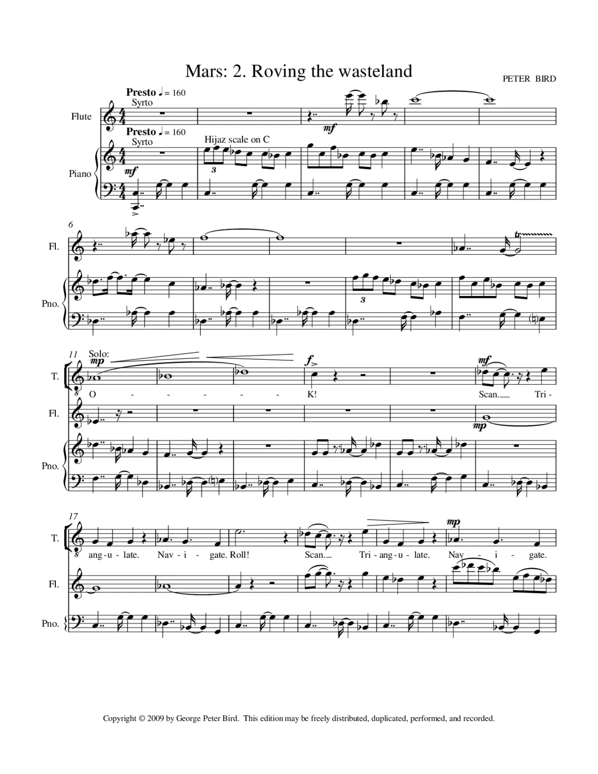 Mars: 2. Roving the wasteland, Op. 15, No. 2 - Page 1