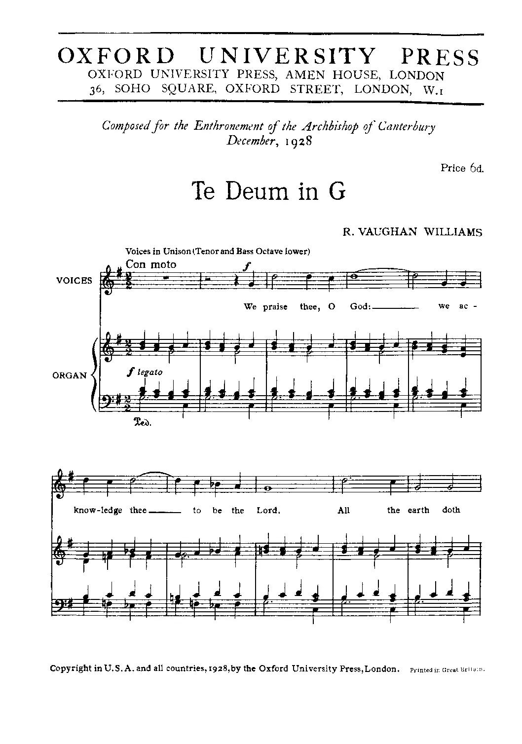 Te Deum - Page 1