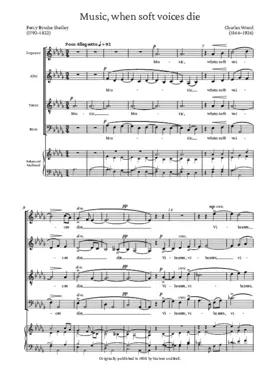 Music, when soft voices die (SATB)