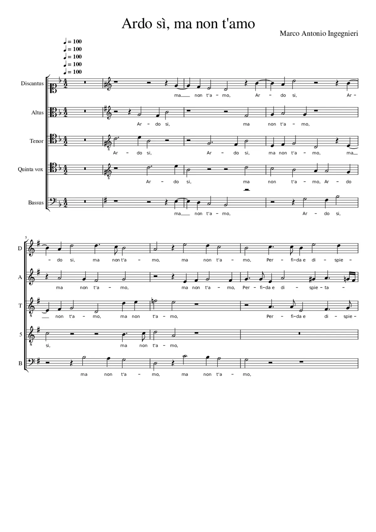 Ardo sì ma non t'amo - Page 1