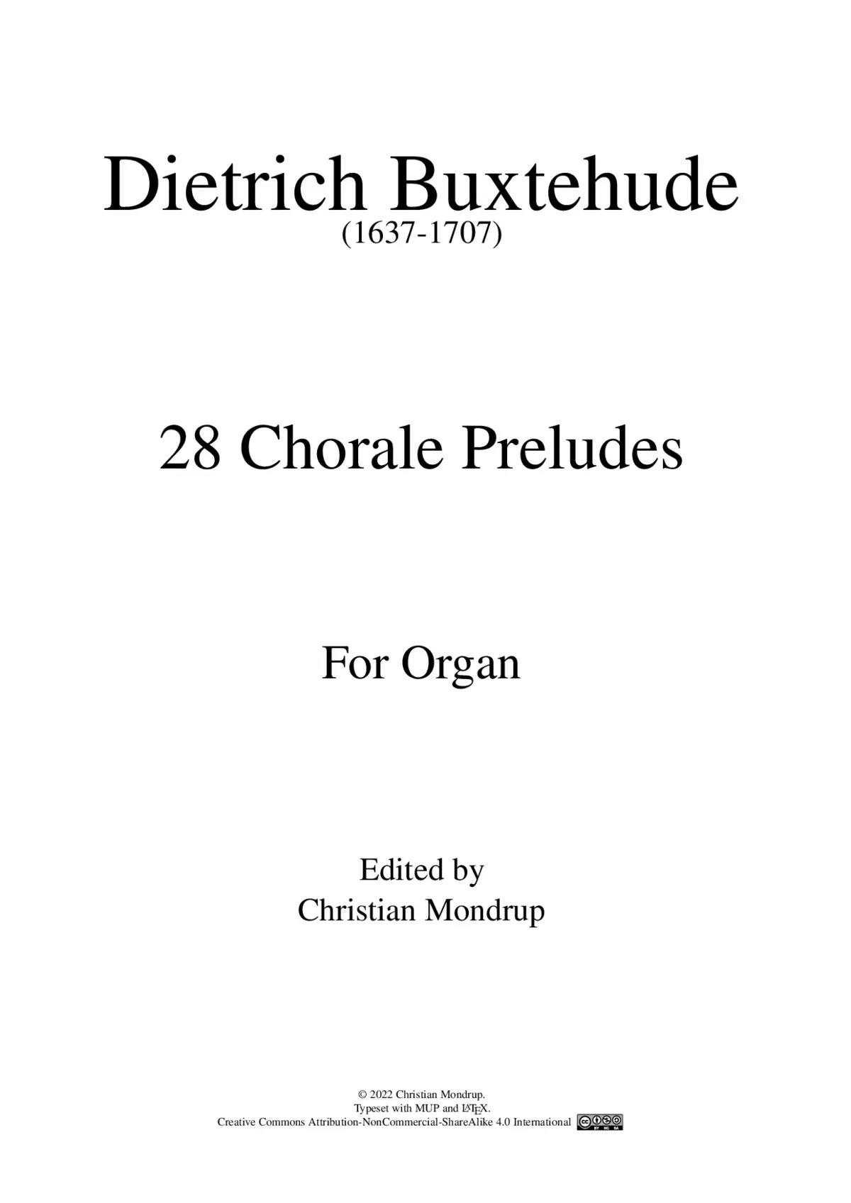 28 Chorale Preludes - Page 1