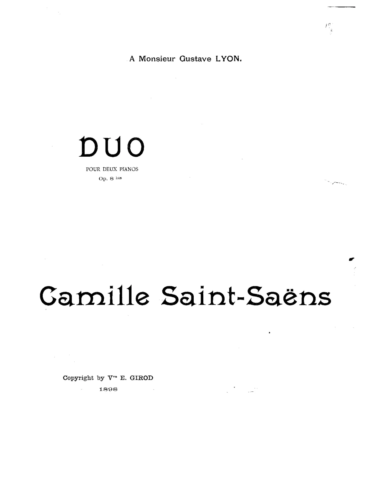 Duo for 2 pianos - Page 1