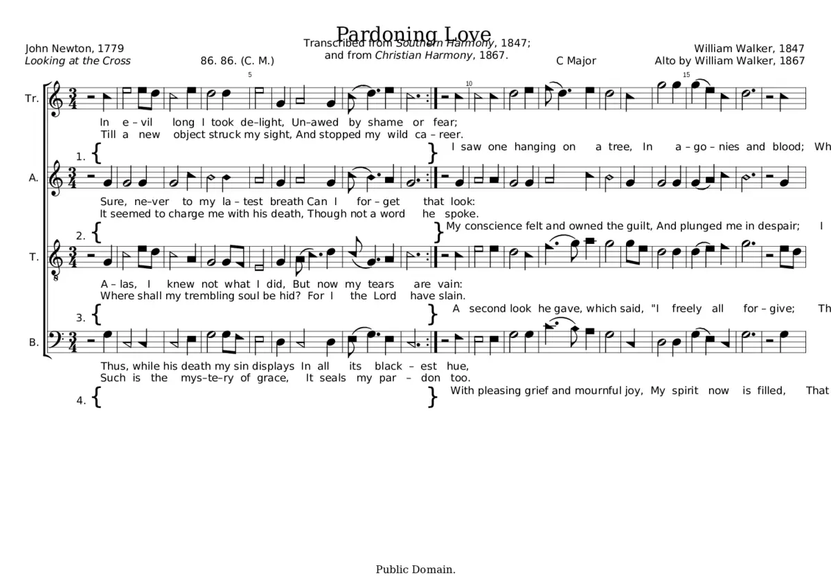 Pardoning Love - William Walker - Page 1